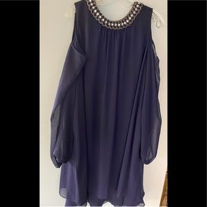 Xscape cool shoulder party dress